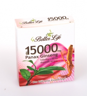 Echter chinesischer Panax Ginseng, Extrakt 1:15 – 30 HPMC Einheiten  15.000 mg